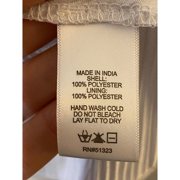 New Cece Metallic Silver layered tank top with tie‎ neck Sz L - Picture 7 of 10